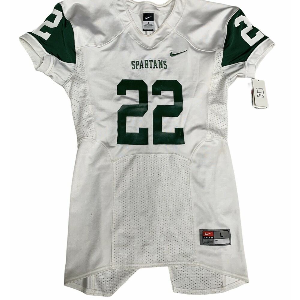 RARE Authentic Michigan State NIKE Football SAMPLE Game Jersey L. New!